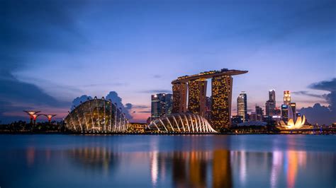 Wallpaper : Singapore, night view, skyscraper 1920x1080 - Roonkey ...