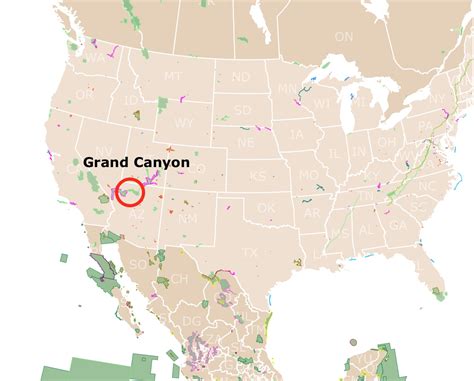 Topographic Map of the Grand Canyon