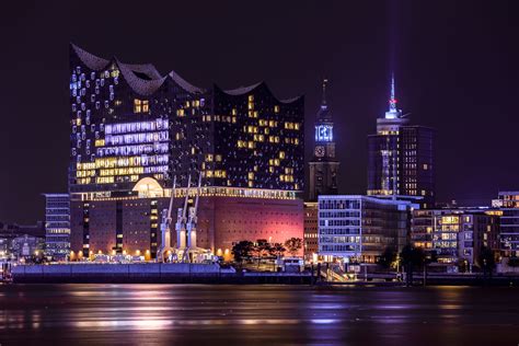 Free download | HD wallpaper: night, Hamburg, Elbphilharmonie | Wallpaper Flare