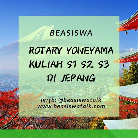 Beasiswa S1 S2 S3 di Jepang: Rotary Yoneyama Scholarship - BeasiswaTalk