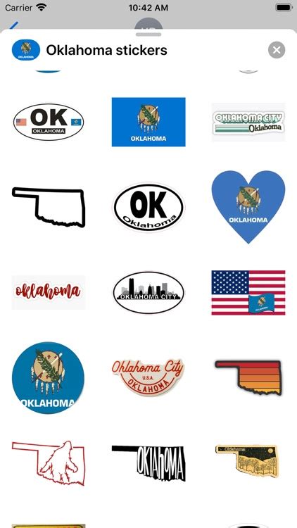 Oklahoma emoji - USA sticker by Sergei Fomichev