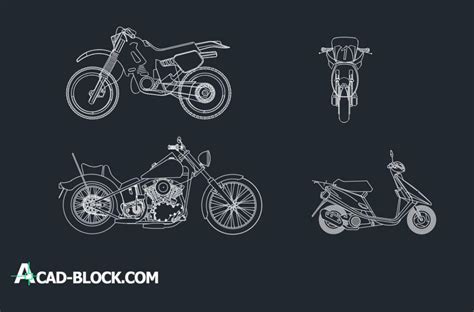 Motorcycle Cad Block Elevation - Motorcycle for Life