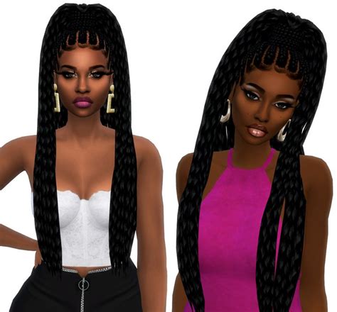 Sims 4 hair cc braids updo - eastgase