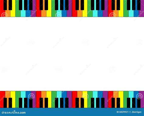 Piano Keyboard Border Cartoon Vector | CartoonDealer.com #8429921