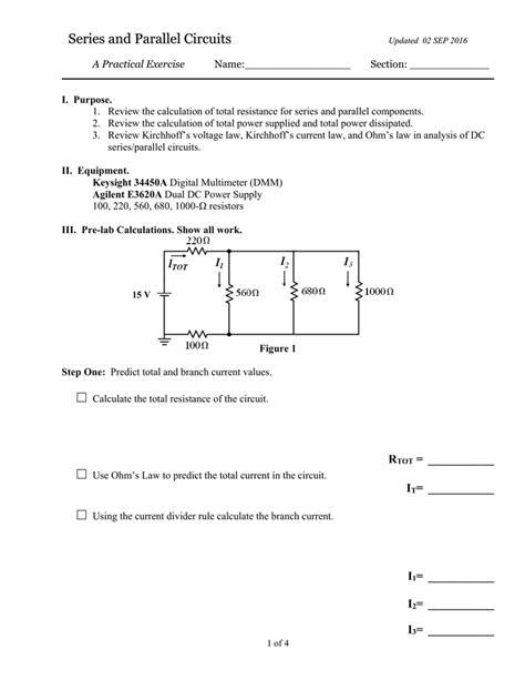 Series and Parallel Circuits Lab