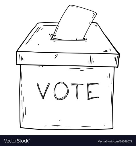 Ballot box box for vote box for voting Royalty Free Vector