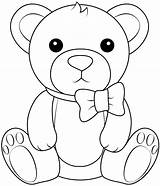 Little Teddy Bear Sitting coloring Page  Download Print Or Color sketch template