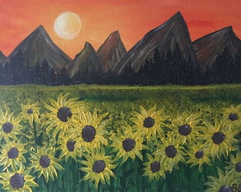 Sunflower Sunrise - Pinot's Palette Painting