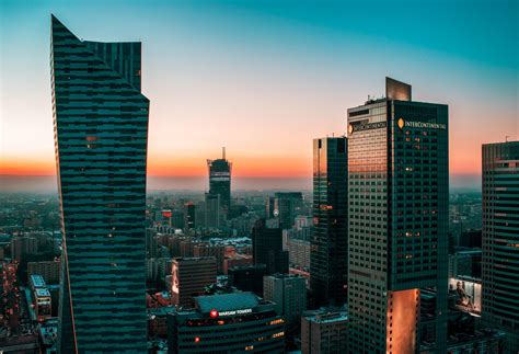 The Warsaw Skyline At Sunset : r/europe