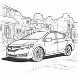 Desenho 26 de Carro Honda Para Colorir sketch template