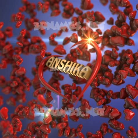 Preview of Hearts 3D name for "anshika"