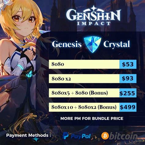 Genshin Impact Genesis Crystals Cheapest in the Market