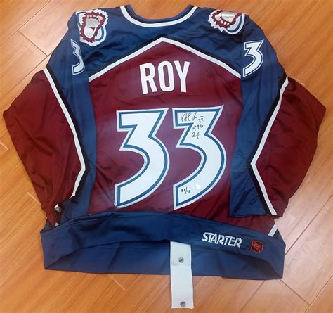 Patrick Roy Colorado Avalanche Autographed Retro Starter 1996 Stanley ...