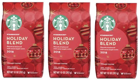 3pk Starbucks 2019 Holiday Blend Ground Coffee- 10oz Bag (Total 30oz ...