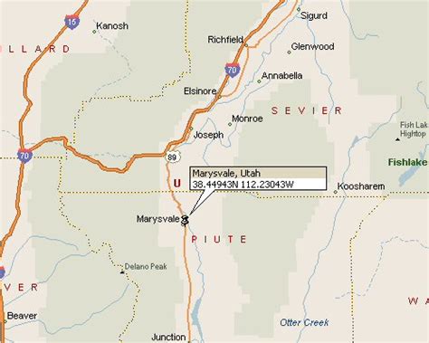 Marysvale, Utah Map 1