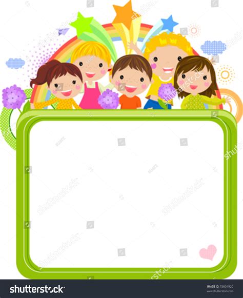 Dibujo de niños con dibujos animados: vector de stock (libre de regalías) 73601920 | Shutterstock