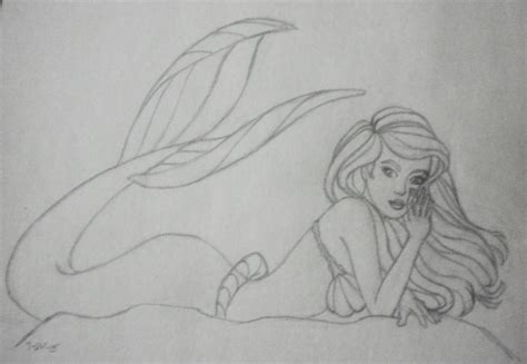 Ariel pencil sketch by dragonsong86 on DeviantArt