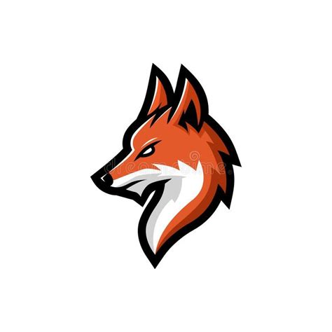 Fox Head Mascot Logo Vector Illustration, With A Wise Eye Look Stock Illustration - Illustration ...