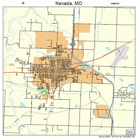 Nevada Missouri Street Map 2951644