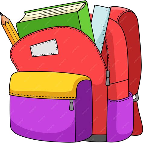 Premium Vector | 100th Day Of School Bag Cartoon Colored Clipart