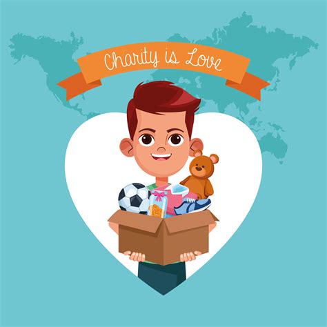 Kid donation charity cartoon 652997 Vector Art at Vecteezy