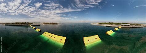 Venice MOSE system of high tide floodgates, aqua alta flood protection Stock Photo | Adobe Stock