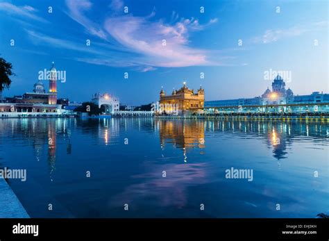 Golden Temple (Harmandir Sahib also Darbar Sahib) in the evening at ...