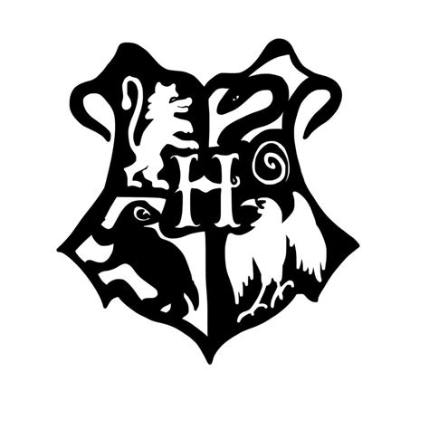 Harry Potter Hogwarts logo in cartoon doodle style. Vector illustration isolated on white ...