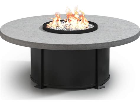 Homecrest Concrete Aluminum 54'' Wide Round Coffee Fire Pit Table | HC4654LCT