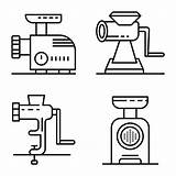 Meat grinder Icons Set Outline Style 8522754 Vector Art At Vecteezy sketch template