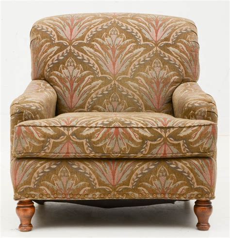 Green Patterned Armchair with Ottoman | EBTH