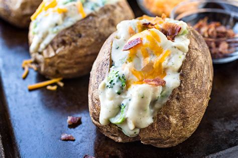 Creamy Chicken and Broccoli Stuffed Baked Potato