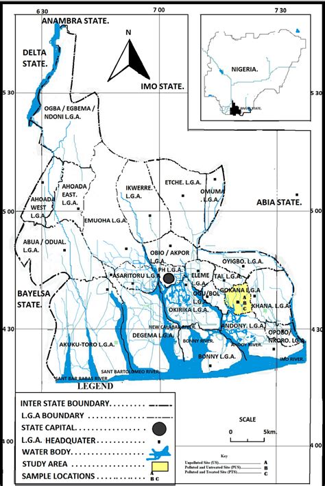 Map of Rivers State showing the Study Sites Source: Rivers State... | Download Scientific Diagram