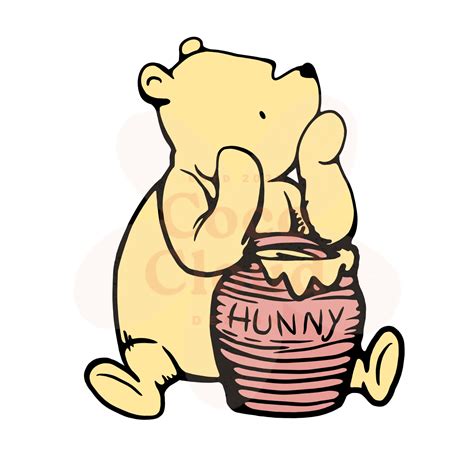 Classic Winnie Pooh Honey Pot PNG Cutout Art Clipart - Etsy UK