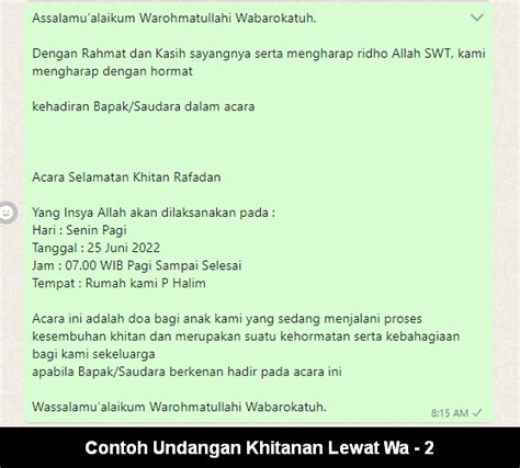 Contoh Undangan Khitanan Lewat Wa Contoh Surat Resmi | The Best Porn ...