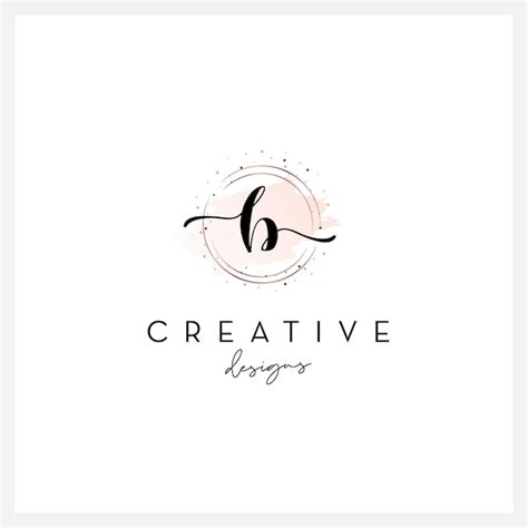 Premium Vector | Handwriting letter b logo, signature letter logo ...