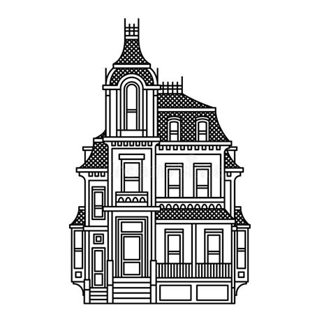 Victorian House Outline Stock Illustrations – 1,117 Victorian House ...