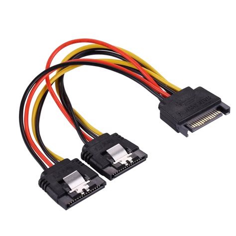 Aliexpress.com : Buy 20cm 15 Pin Male to 2 x 15 Pin Female SATA Power ...