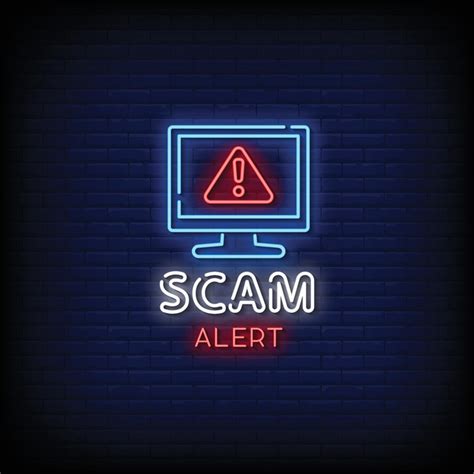 Scam Alert Neon Signs Style Text Vector 2185646 Vector Art at Vecteezy