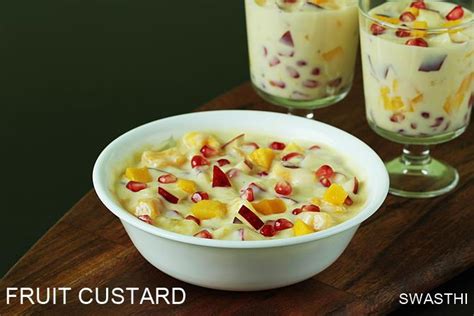 Fruit custard recipe | How to make fruit custard | Fruit salad with custard