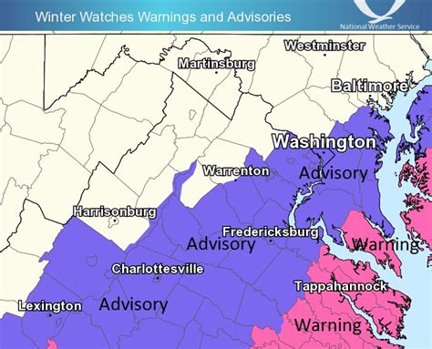 Arlington Included in Winter Weather Advisory | ARLnow.com