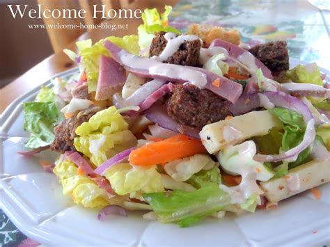 Welcome Home Blog: Reuben Salad with Homemade Croutons