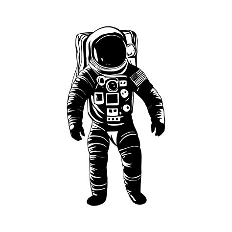 Black and White Astronaut Graphic 17606626 Vector Art at Vecteezy