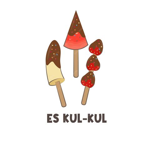 Premium Vector | Logo Illustration of Chocolate Fruit Ice Or Es Kul Kul