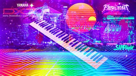 Yamaha DX7 Digital Dream Music SynthWave Synthesizer | Idea2Dezign™ :: Creative Digital Design Space