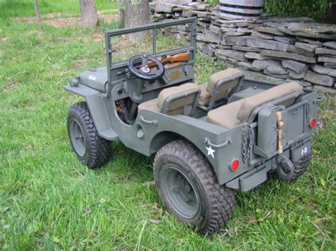 You’ll be amazed at this Mini WWII Willys Military Jeep Go Cart with matching Bantam Trailer ...