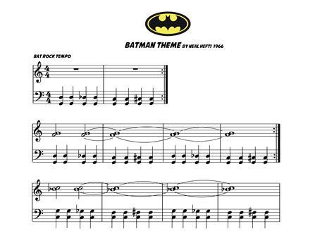 Batman Theme Piano Sheet Music | Printable Templates Free