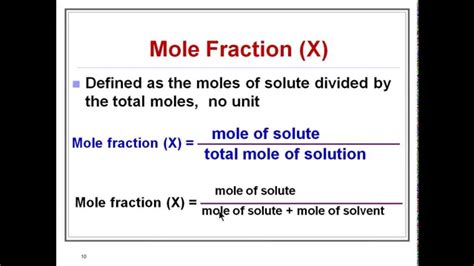 Mole Fraction - YouTube