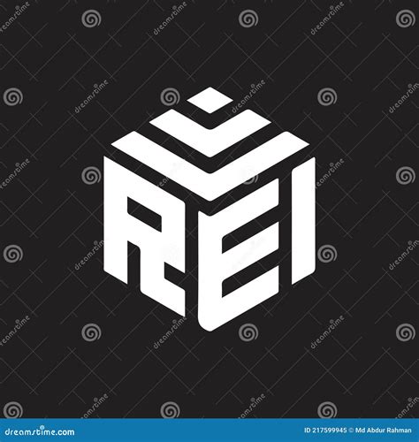 REI Letter Logo Design On Black Background. REI Creative Initials ...