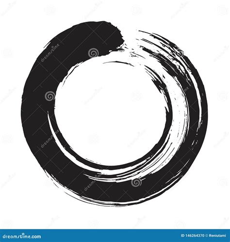 Japanese Enso Zen Circle Brush Vector | CartoonDealer.com #103501583